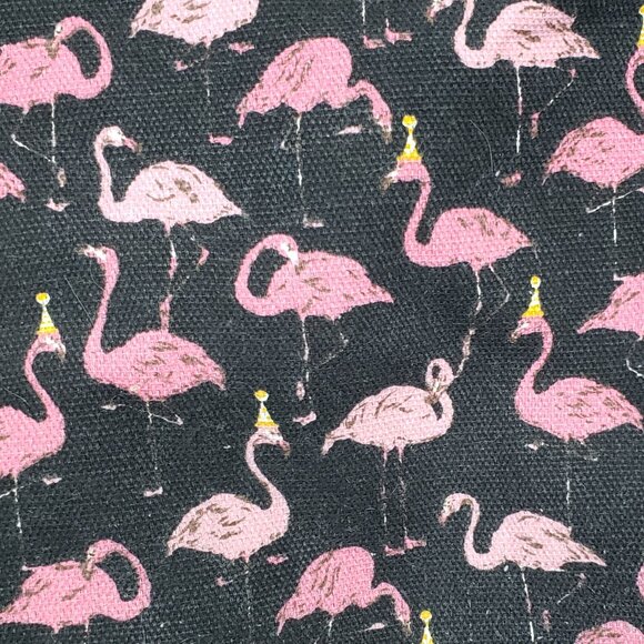 Turks & Caicos  Burlap Jute Tote Bag with Flamingos  Rope Handle - Picture 3 of 6